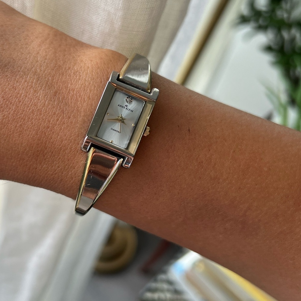 Vintage Anne Klein silver watch